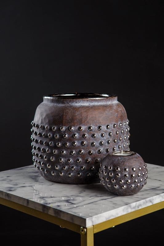 Jarrón cerámico de bolitas