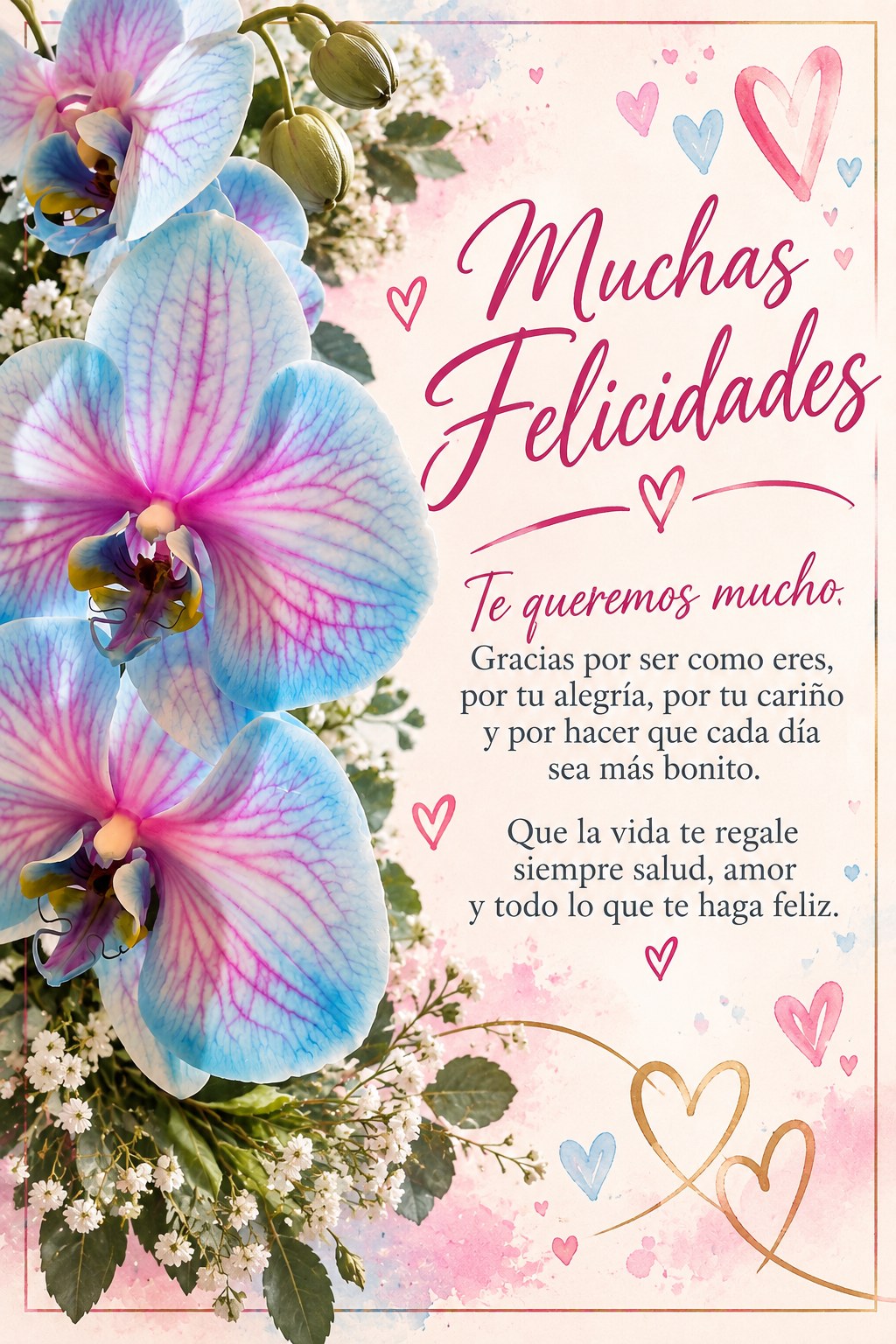 Pergamino personalizado, diseño Orquídea azul