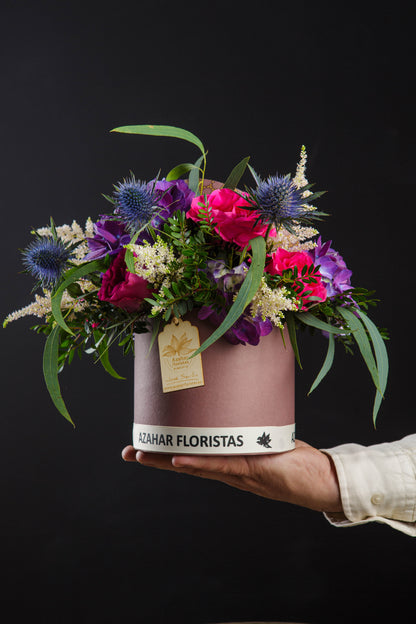 Caja de hortensias