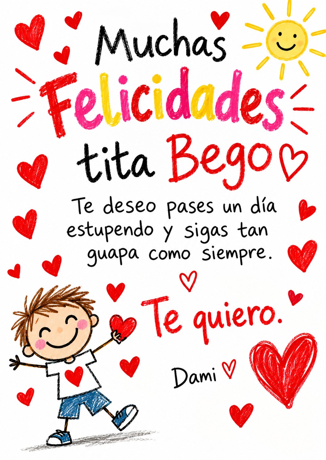 Pergamino personalizado, diseño Dibujo infantil
