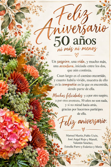 Pergamino diseño Otoño floral